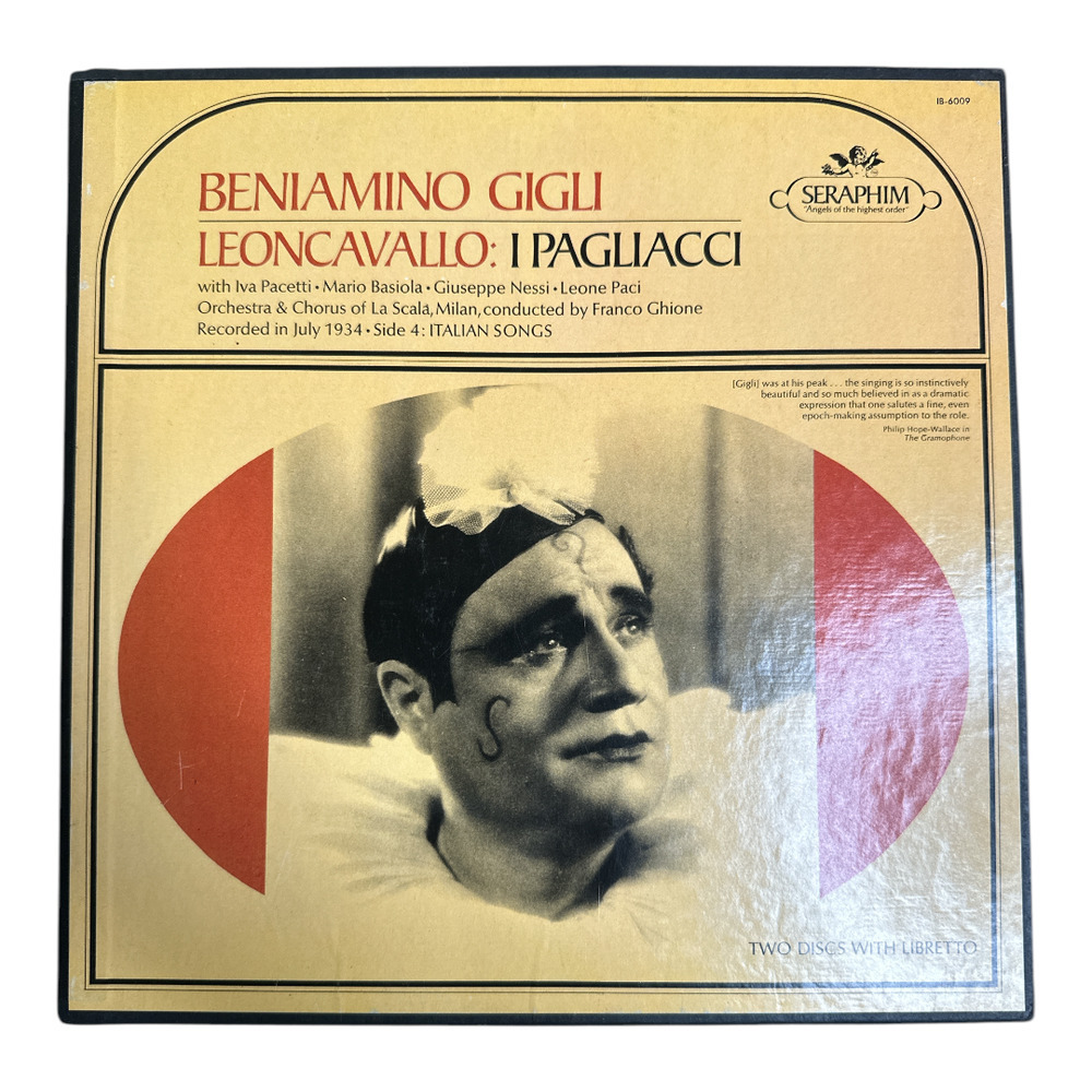 Gigli Pacetti Ghione LEONCAVALLO I Pagliacci - Seraphim Records